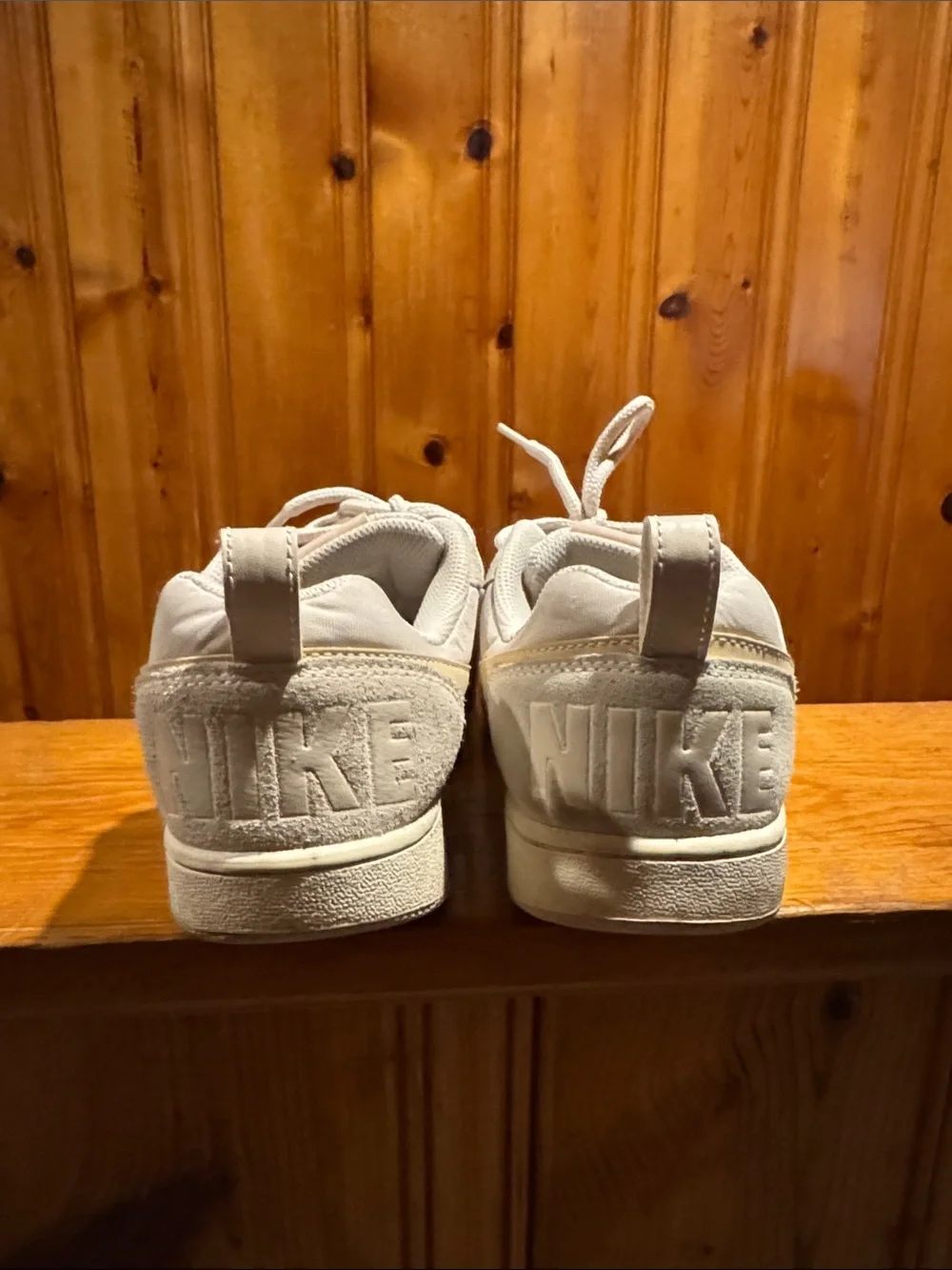 Nike Beige and Tan Low-Top Sneakers